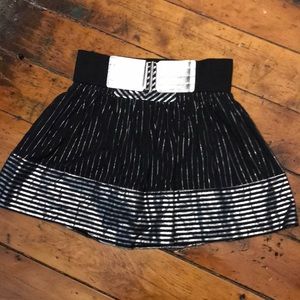 Black and Silver mid length skirt